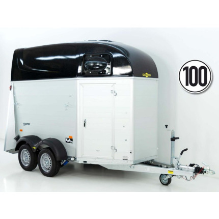 Humbaur Pferdeanhänger Equitos 2000|Alu|schwarz|Sattelkammer|Aluboden