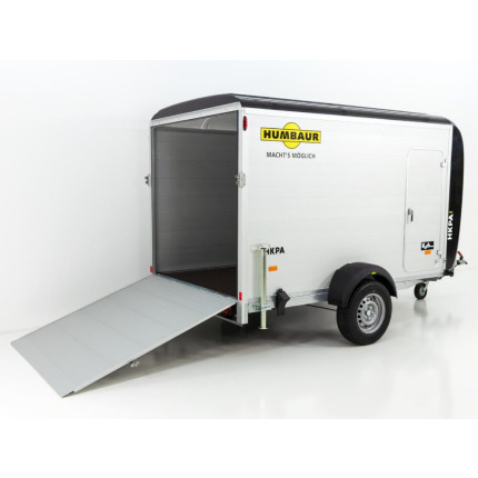 Humbaur Kofferanhänger HKPA 177x328 H180 1,5t|Alu|Polybug|Seitentür|12 Zoll